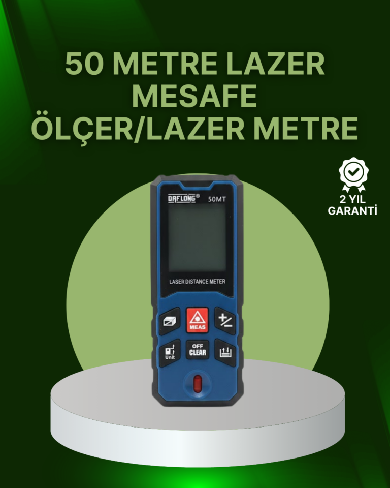 50 Metre Lazer Mesafe Ölçer Profesyonel Dijital Ölçüm Cihazı