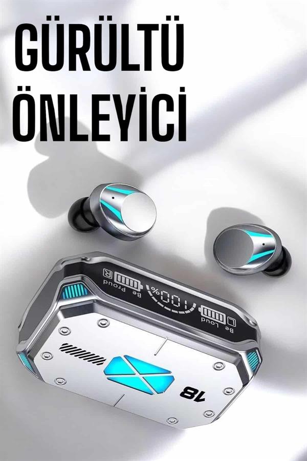 Kablosuz Powerbankli Oyuncu Kulaklığı Gürültü Önleyici