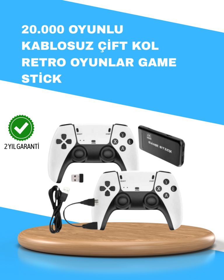Kablosuz Retro TV Oyun Konsolu – 30.000+ Oyun, HD Çıkış & Kablosuz Gamepad ile Efsanevi Oyun Deneyimi