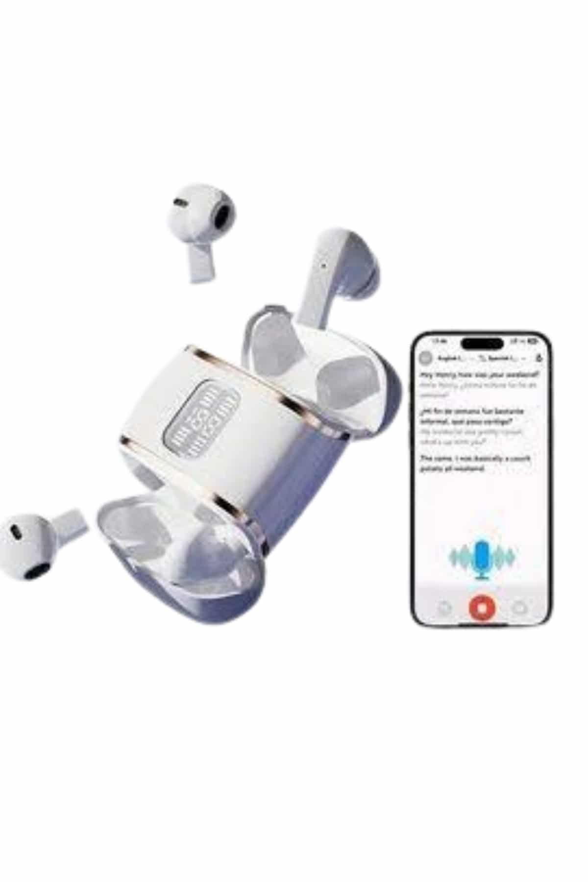 Profesyonel Dijital Göstergeli Düşük Gecikme Bluetooth Kulaklık Çift Kulaklık
