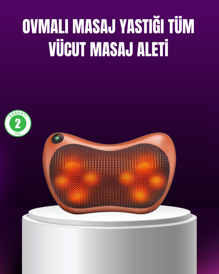 Ergonomik Derin Yoğurmalı Boyun Bel Sırt Masaj Cihazı Priz Çakmak Girişli