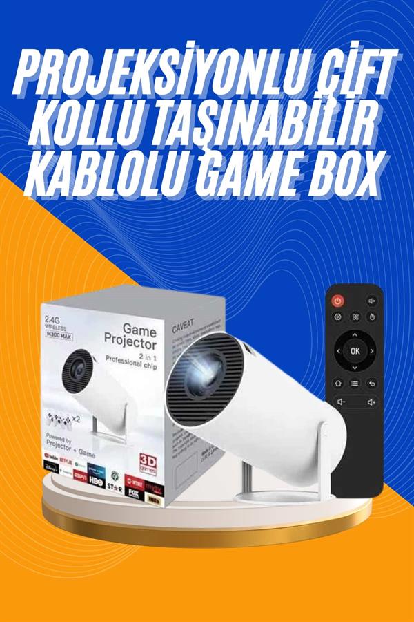 Projeksiyon Cihazı Video Oyun Konsolu 8 GB Hafıza LCD Ekran Kumandalı Yeni Nesil