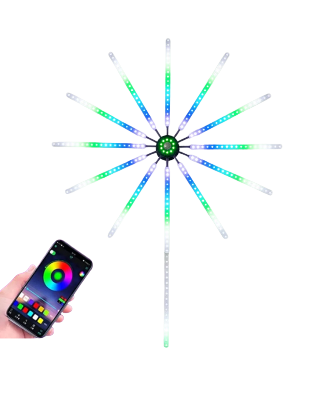 Uygulama Destekli RGB LED Havai Fişek Duvar Aydınlatması Yeni Nesil