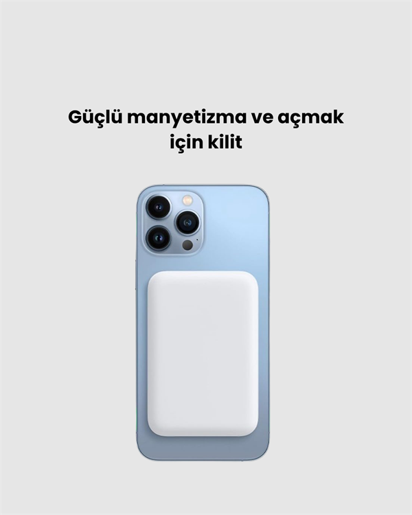 Kablosuz MagSafe Powerbank – iPhone Uyumlu, 10000 mAh, Isı Dağılımlı