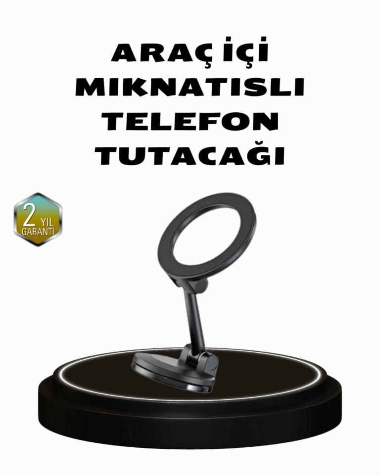 360° Dönebilen Katlanır Manyetik Araç Telefon Tutucu – MagSafe Uyumlu, Kompakt ve Şık Tasarım