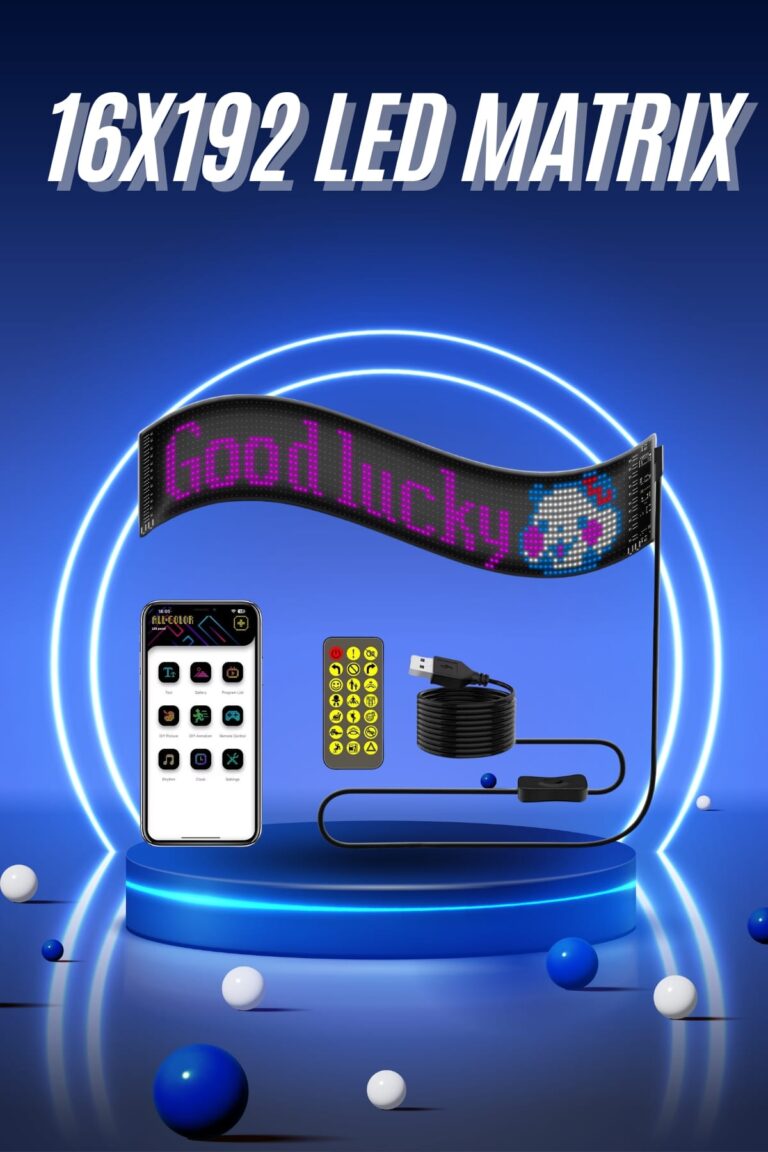 Kumandalı App Kontrollü LED Ekran 16X192 Led Matrix Araç Camı Yazısı