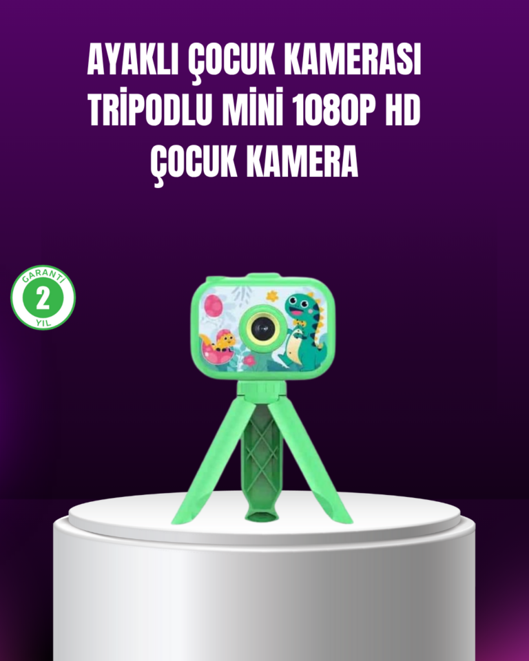 1080P HD Çocuk Vlog Kamerası – Tripod ve Eğitici Oyunlarl