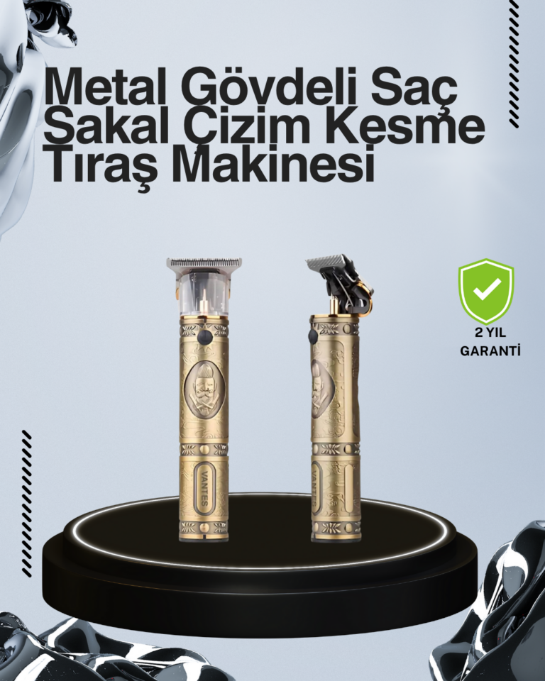 Kompakt Tasarımlı, Uzun Pil Ömürlü Saç Sakal Kesme Makinesi