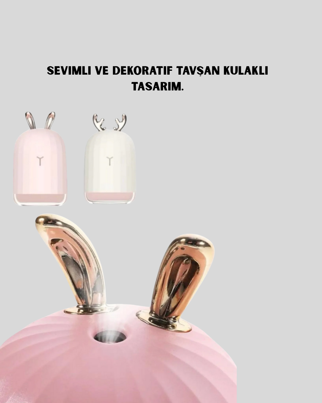 Ultrasonik Hava Nemlendirici 200 ml Aroma Difüzör LED Işıklı Sessiz