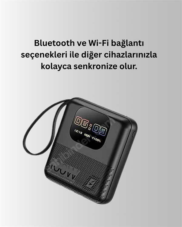 10.000 mAh Çok Amaçlı Akıllı Saat ve Powerbank Cihaz