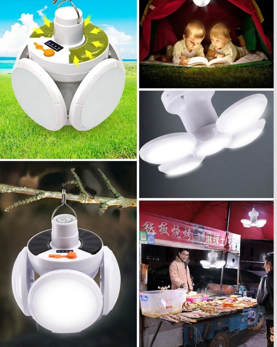 Pratik Katlanabilir Solar LED Aydınlatma Lambası