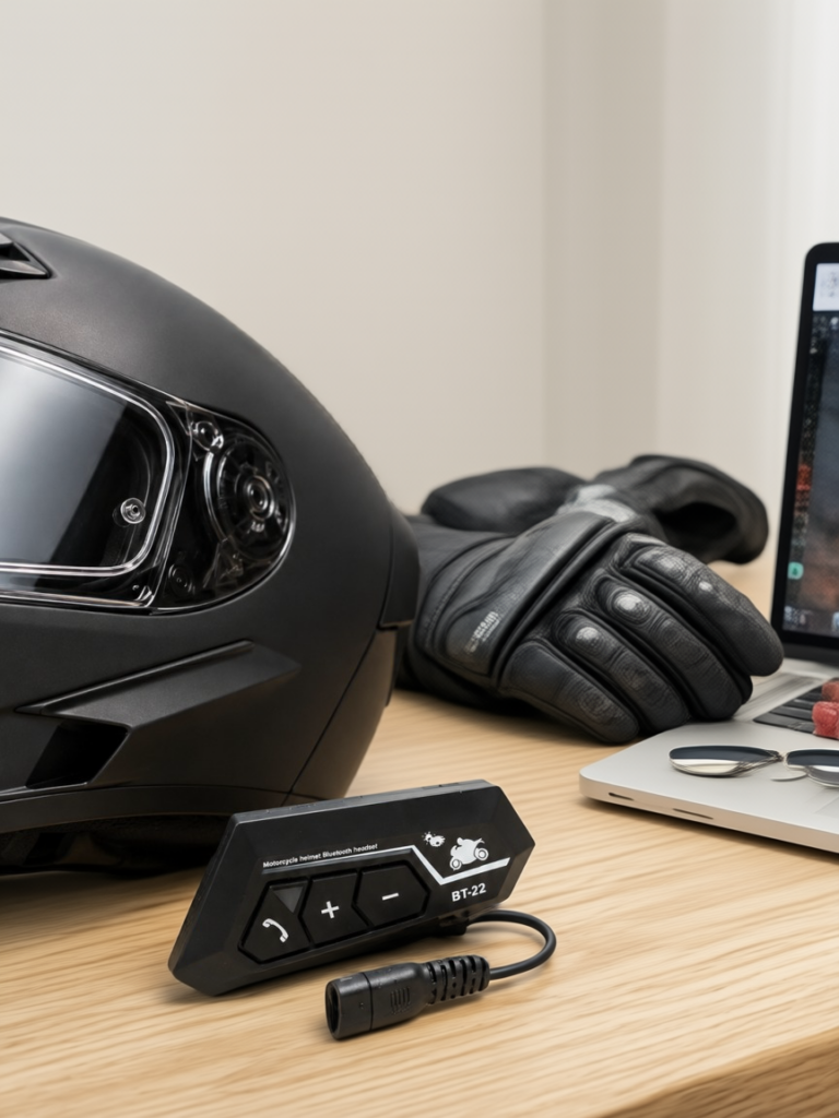 BT22 Kask Bluetooth Kulaklık Su Geçirmez Motosiklet İletişim Sistemi Yeni Nesil