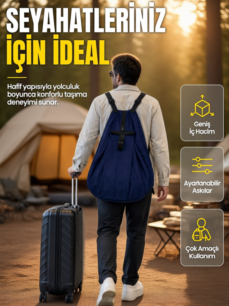 Çok Amaçlı Katlanabilir Taşıma Çantası Geniş Hacimli Günlük Kullanım Çantası