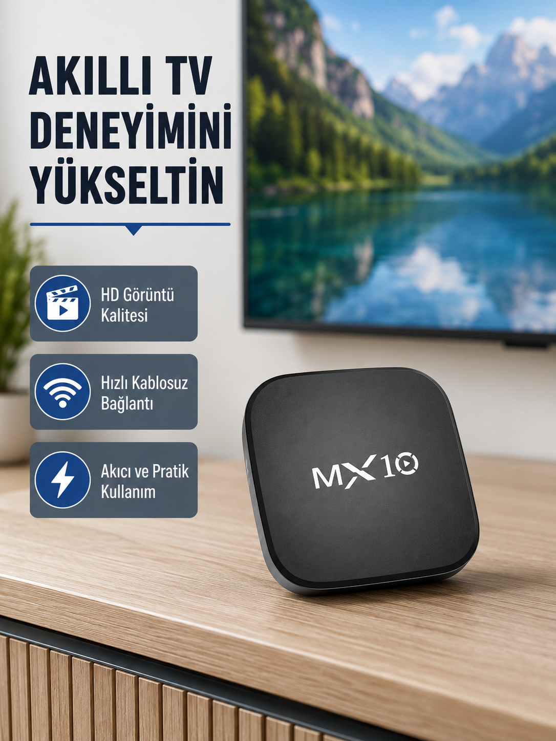Android 4K TV Box – Wi-Fi, Bluetooth, Dolby Ses, 60 FPS Ultra HD