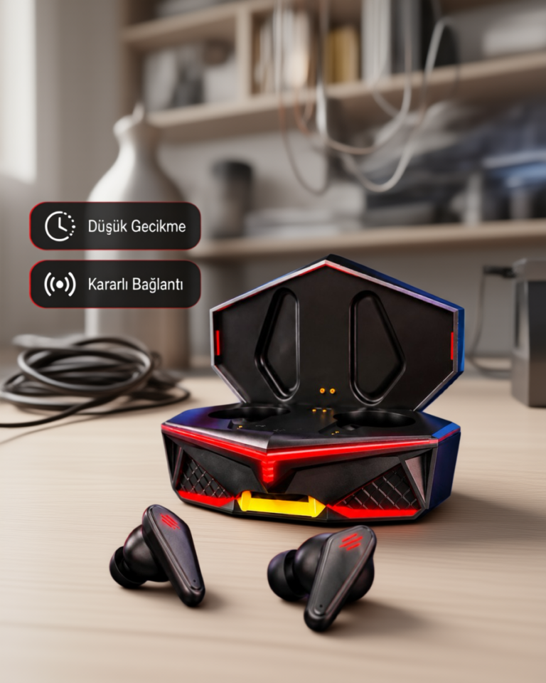 Led Işıklı Metal Kasa Kablosuz Gaming Kulaklık Yeni Nesil