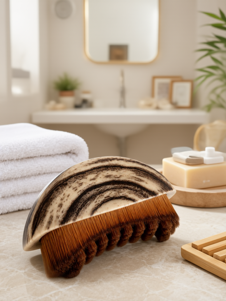Yumuşak Kıllı Masaj Fırçası Vücut Temizleme Banyo Fırçası Ergonomik Tasarım